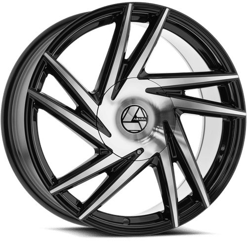 Azara AZA-529, 26x8.5, 5x112/5x114.3, ET35, CB74.1, Gloss Black Machined