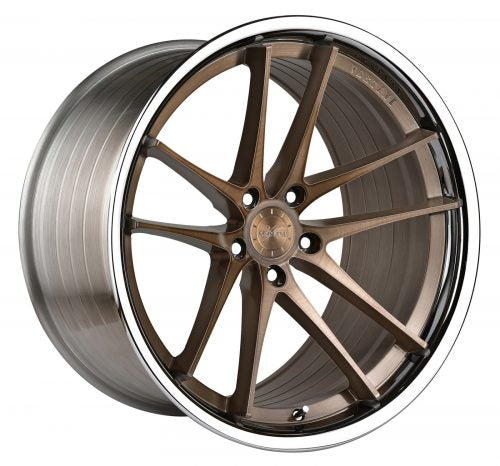 Vertini RFS1.5, Deep Concave Profile Profile, 20X10, 5x115, ET20, CB71.5, Brushed Bronze Chrome Lip - Image 1