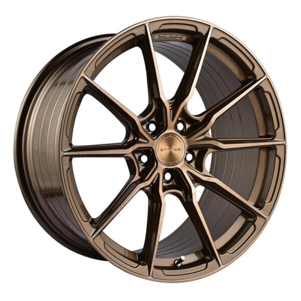 Stance SF11, Deep Concave Profile Profile, 19X9.5, 5x100 to 5x132, ET15 to 45, CB54.1 to 84.1, Brushed Dual Bronze - Image 1