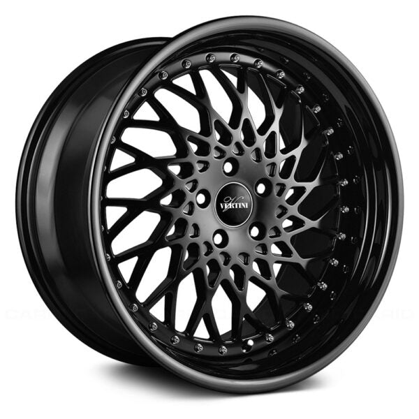 Vertini Hellfire  (ROTARY FORGED), 20X10, 5x100 to 5x120, ET15 to 45, CB54.1 to 74.1, Satin Black center/Gloss Blk Lip - Image 1