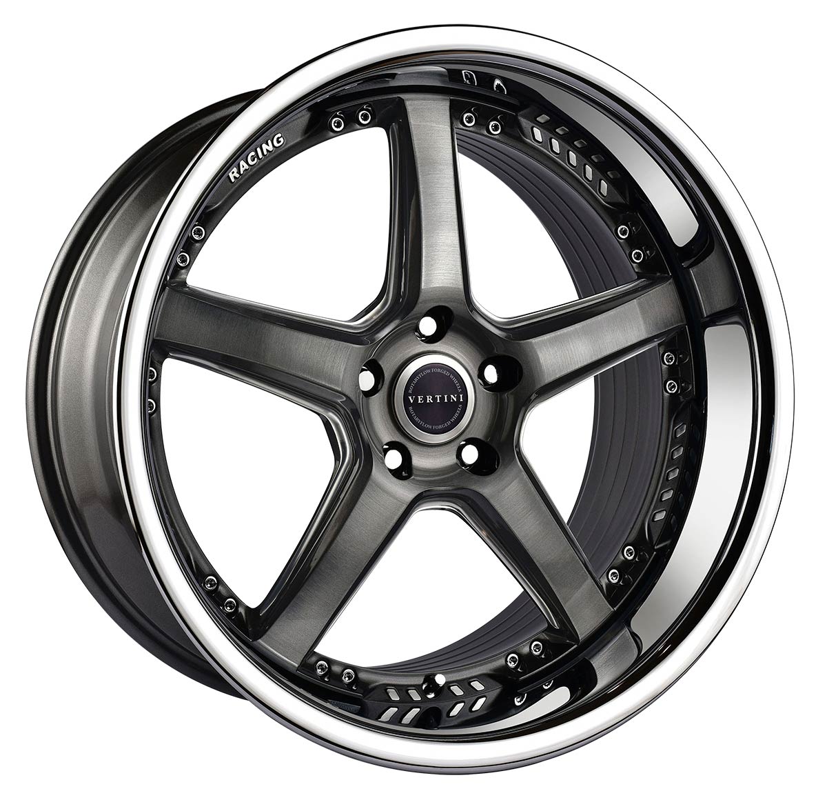 Vertini RFS2.2, 19X9.5, 5x100 to 5x132, ET18 to 40, CB54.1 to 84.1, BRUSH DUAL GUNMETAL - Image 1