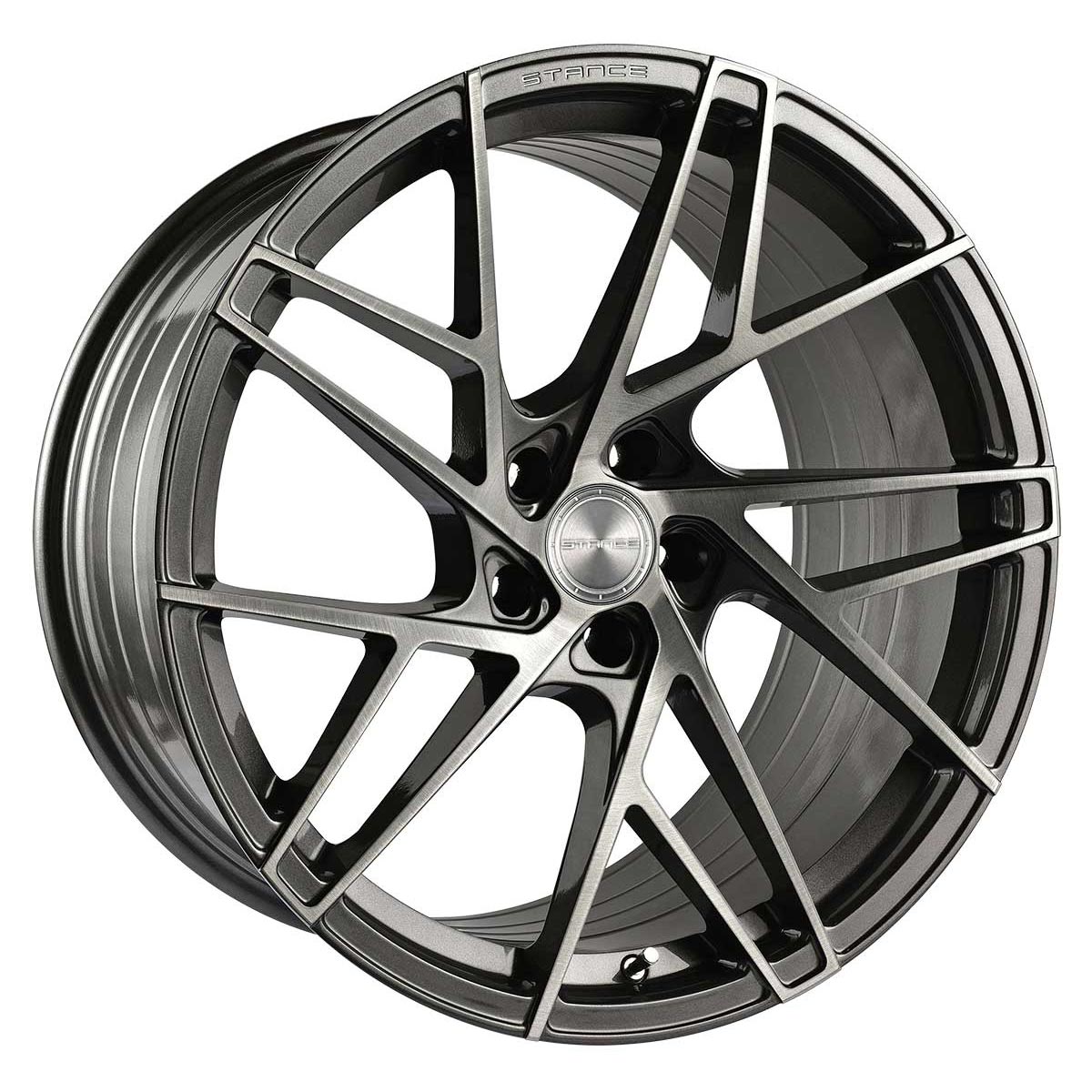 Stance SF12, Deep Concave Profile Profile, 20X10.5, 5x100 to 5x132, ET21 to 52, CB54.1 to 84.1, Brushed Dual Gunmetal - Image 1