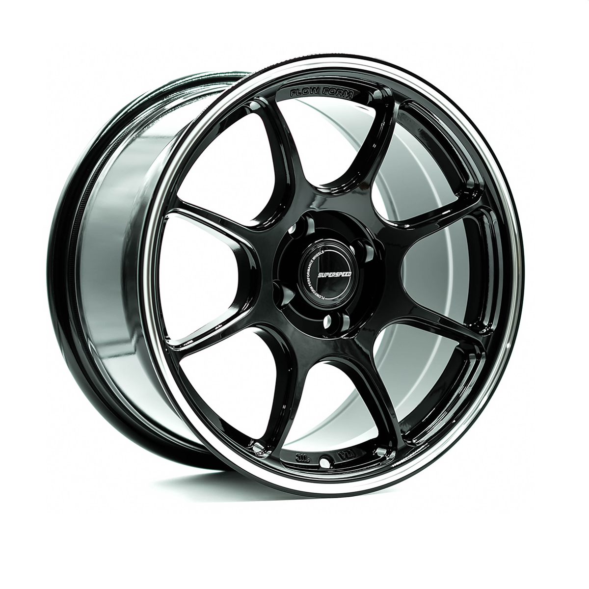 Superspeed RF03RR, 15x8, 4x100, ET36, CB73.1, Black Machining