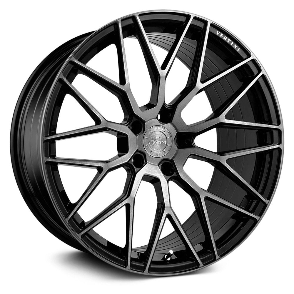 Vertini RFS2.0, Flat Concave Profile Profile, 19X8.5, 5x100 to 5x132, ET15 to 45, CB54.1 to 84.1, Dual Black Brushed - Image 1