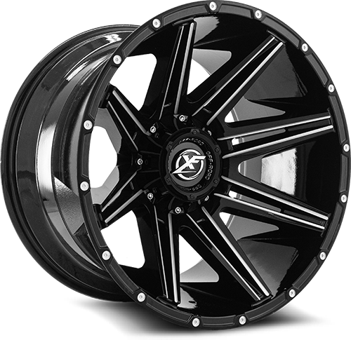 XF Offroad XF-220, 22x10, 6x135/6x139.7, ET-18, CB106.4, Gloss Black Milled