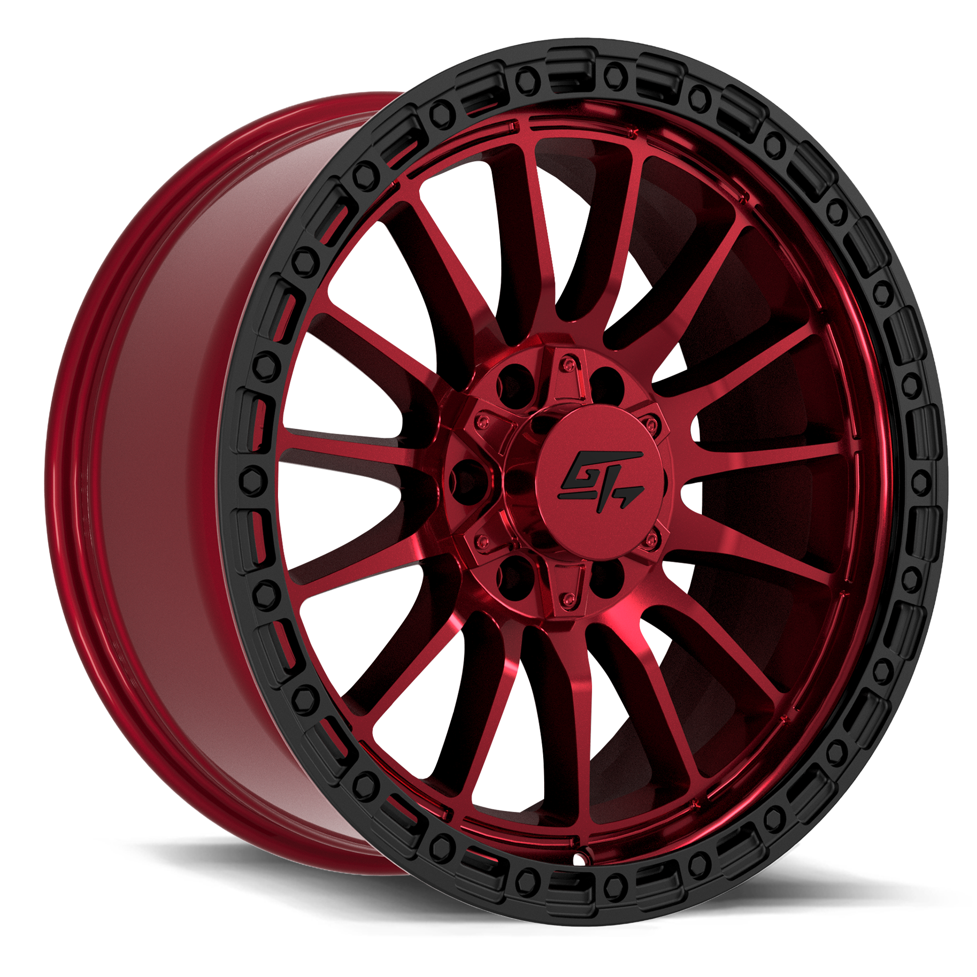GT Offroad Renegade, 20x9, 6x135/6x139.7, ET12, CB106.1, Red Anodized with Black Ring