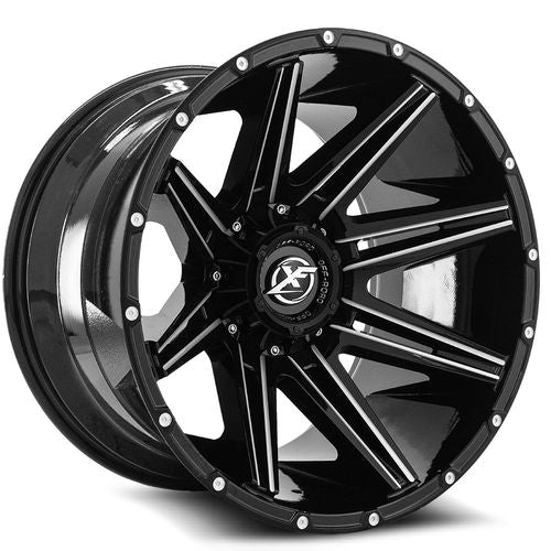 XF Offroad XF-220, 20x10, 6x135/6x139.7, ET-24, CB106.4, Gloss Black Milled