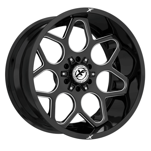 XF Offroad XF-233, 20x10, 5x127/5x139.7, ET-12, CB78.1, Gloss Black Milled