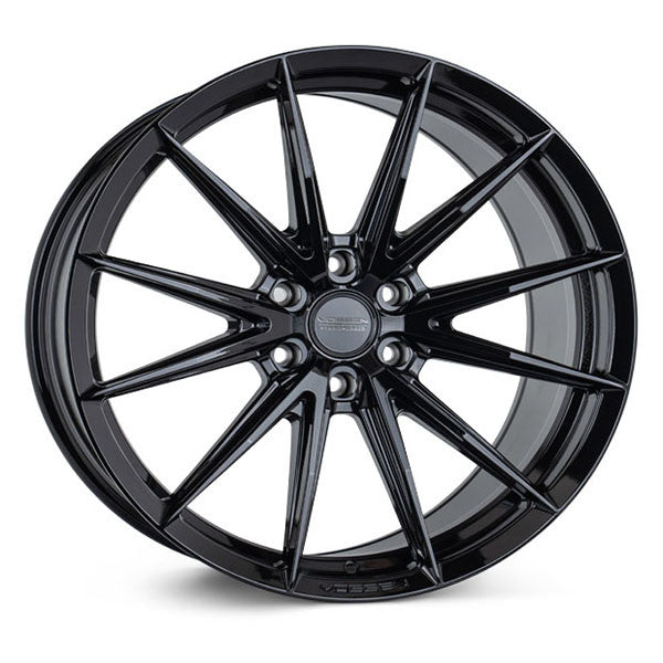 Vossen Wheel HFX2 19X9.5 5x114 Deep Concave Profile ET25 CB73.1 Gloss Black - Image 1