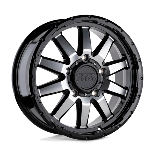 Black Rhino Hard Alloys EXCURSION, 17X7.5, 6X139.7, ET35, CB112.1, GLOSS BLACK W/ MIRROR FACE 1775ECN356140B12