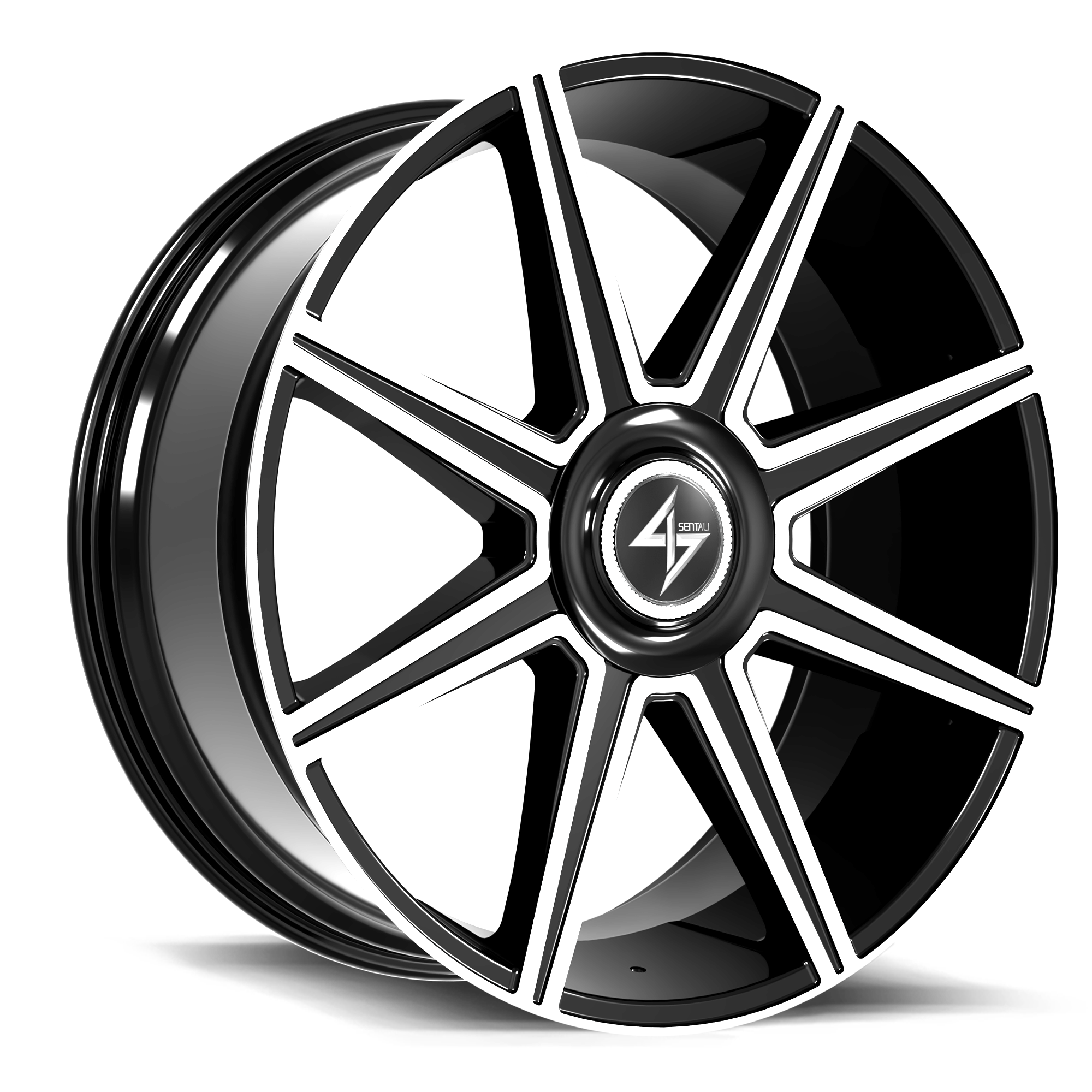 Sentali Luxx Aristocrat, 24x10, 6x135/6x139.7, ET20, CB106.1, Gloss Black Machined