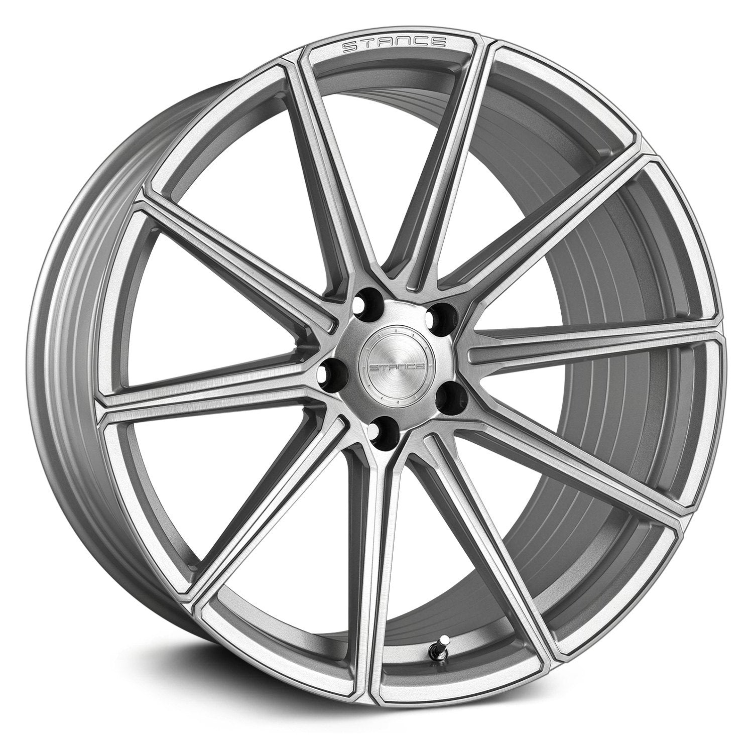 Stance SF09, Flat Concave Profile Profile, 22X9, 5x100 to 5x132, ET15 to 45, CB54.1 to 84.1, Brushed Silver - Image 1