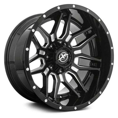 XF Offroad XF-222, 20x10, 8x165.1/8x170, ET-12, CB125.2, Gloss Black Milled