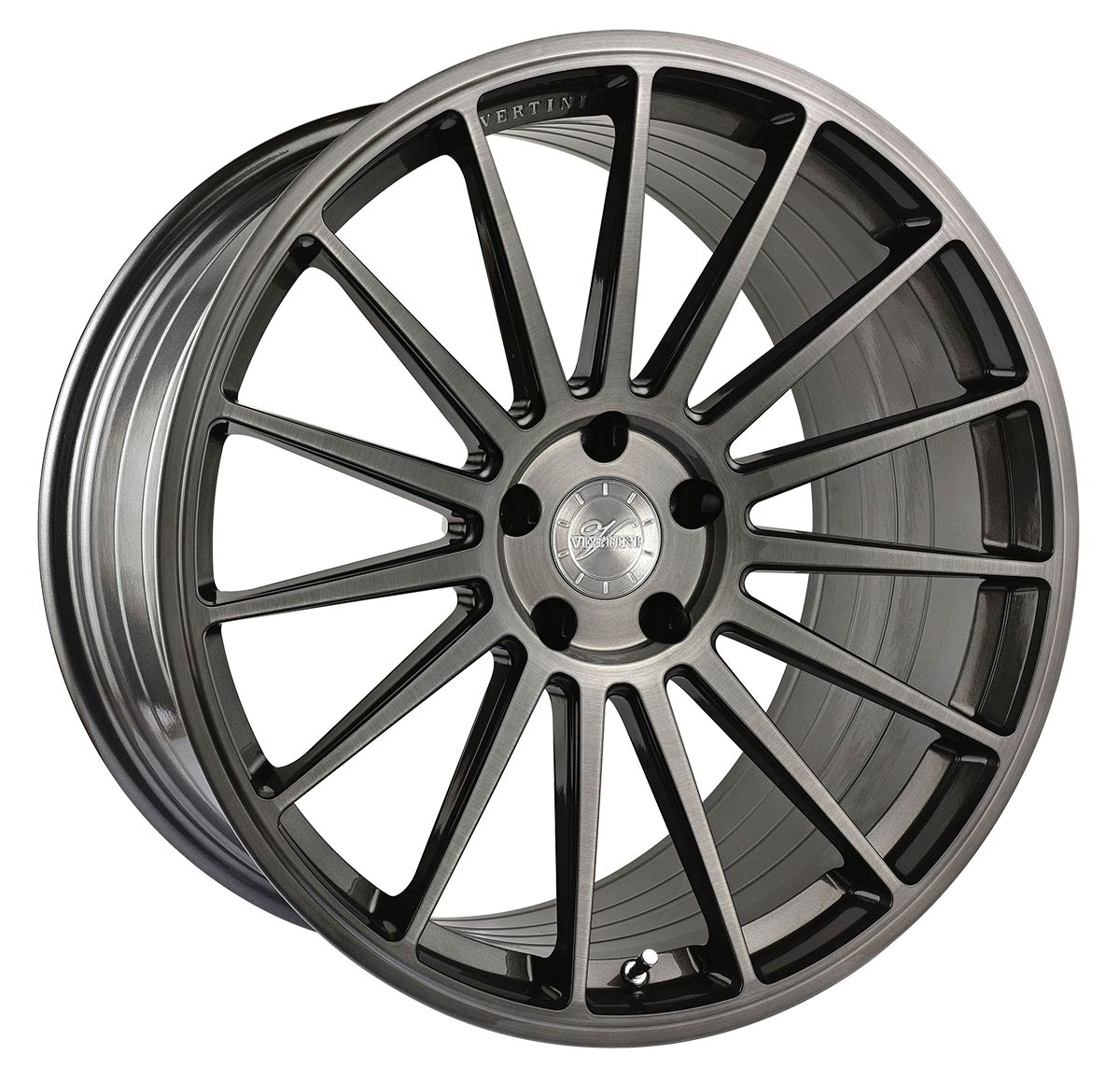Vertini RFS2.3, Flat Concave Profile Profile, 19X9.5, 5x100 to 5x132, ET15 to 40, CB54.1 to 84.1, DUAL GUNMETAL BRUSHED - Image 1