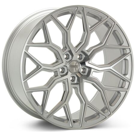 Vossen Wheel HF2 22X9.5 5x98 to 5x132 Flat Concave Profile ET+26 TO +56 CB54.1 to 84.1 Silver Polished - Image 1