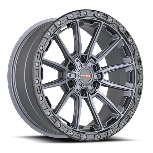 Vortek VRT-601, 18x9, 6x135/6x139.7, ET0, CB106.1, Matte Titanium Black Bead Ring