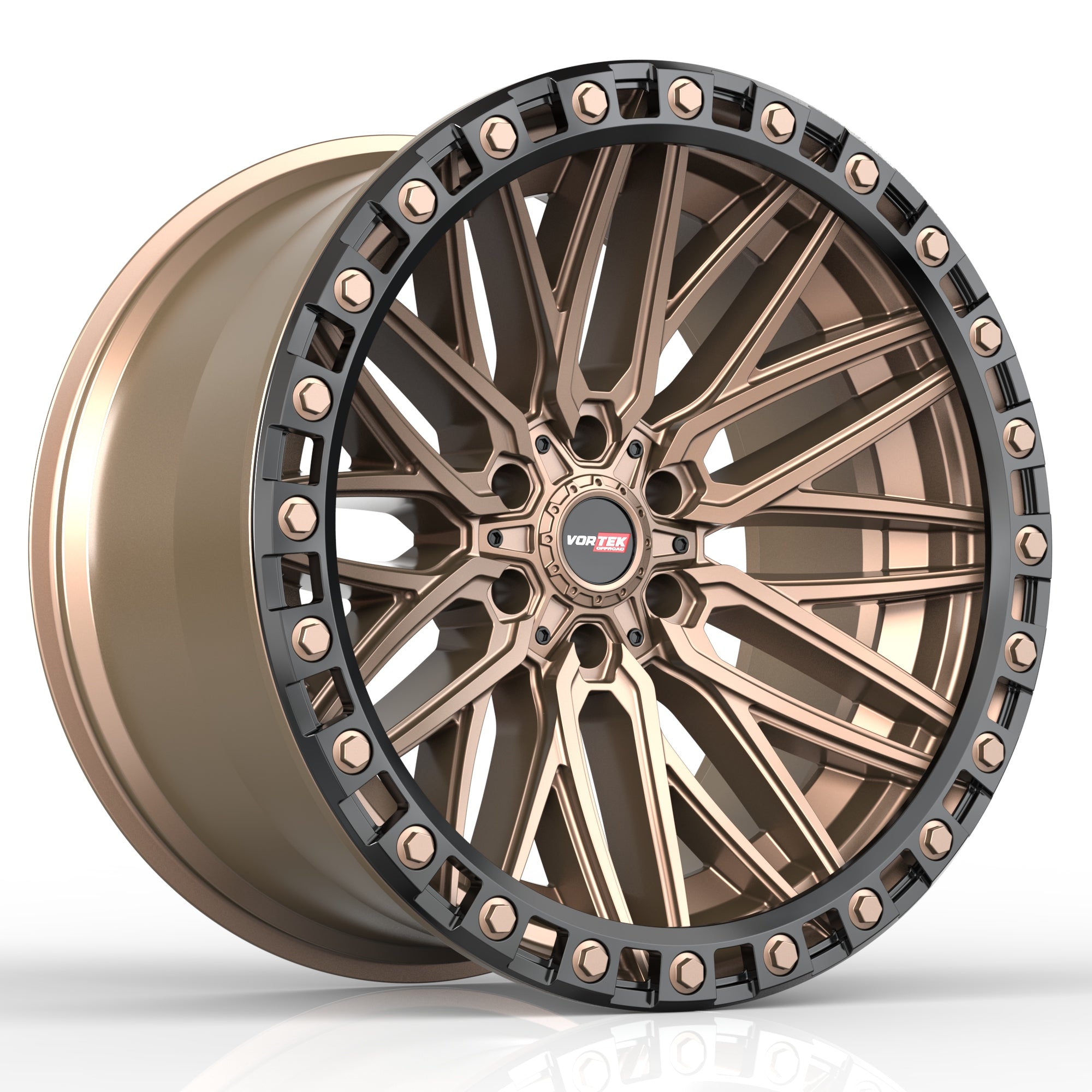 Vortek VRT-608, 22x12, 5x127/5x139.7, ET-44, CB78.1, Matte Bronze Black Bead Ring