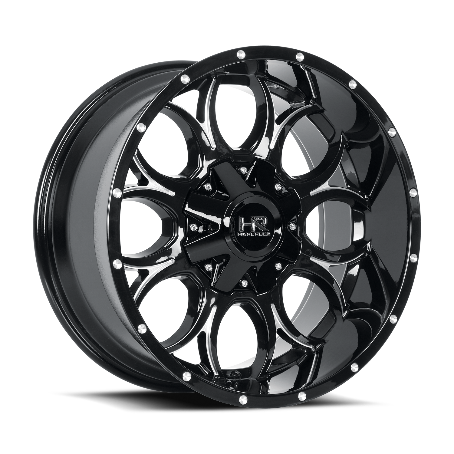 Hardrock Offroad Horseshoe, 20x12, 5x150/139.7, ET-51, CB110.3, Gloss Black Milled