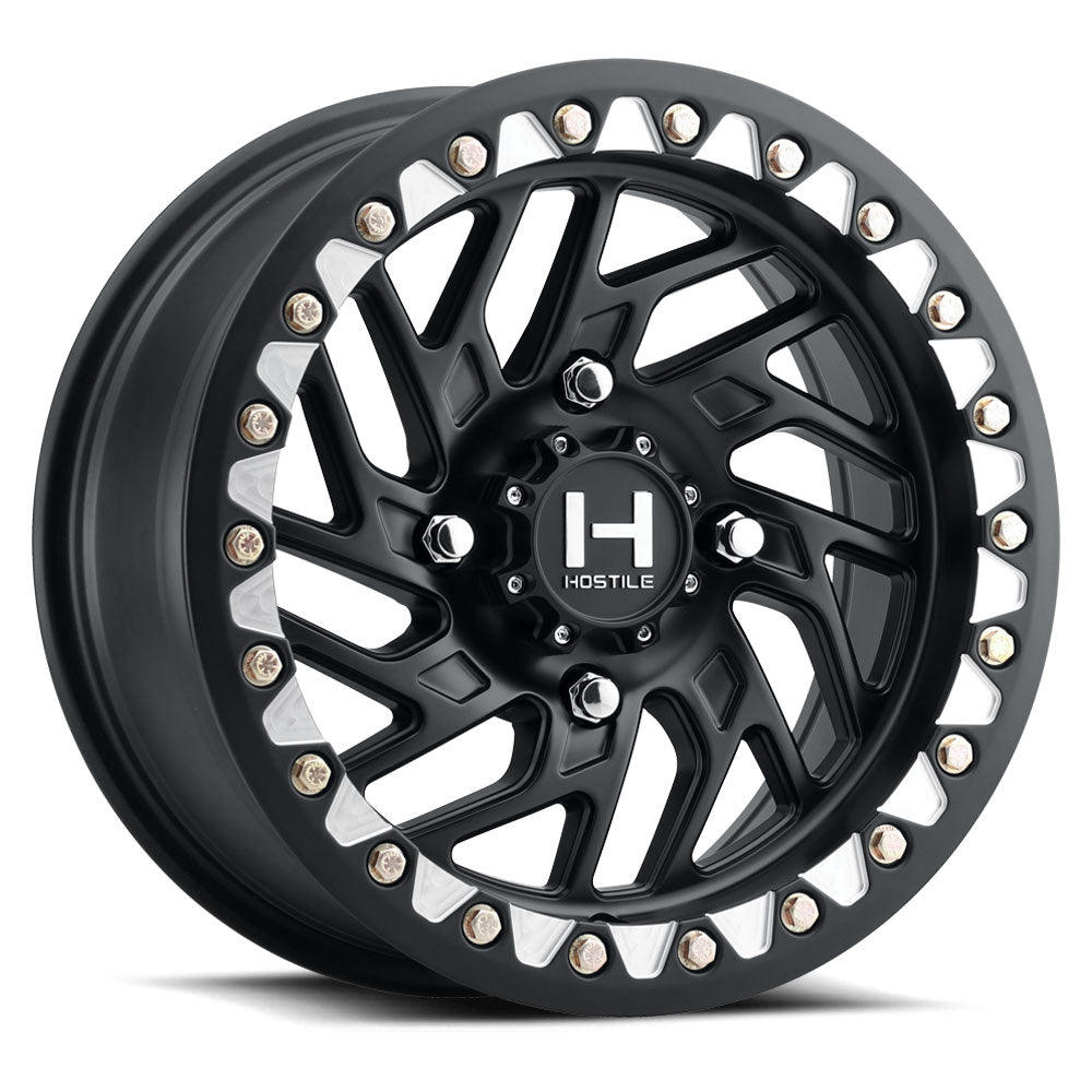 Hostile (UTV) Jigsaw-Beadlock, 15x8, 4x156, ET0, CB132, Asphalt (Satin)