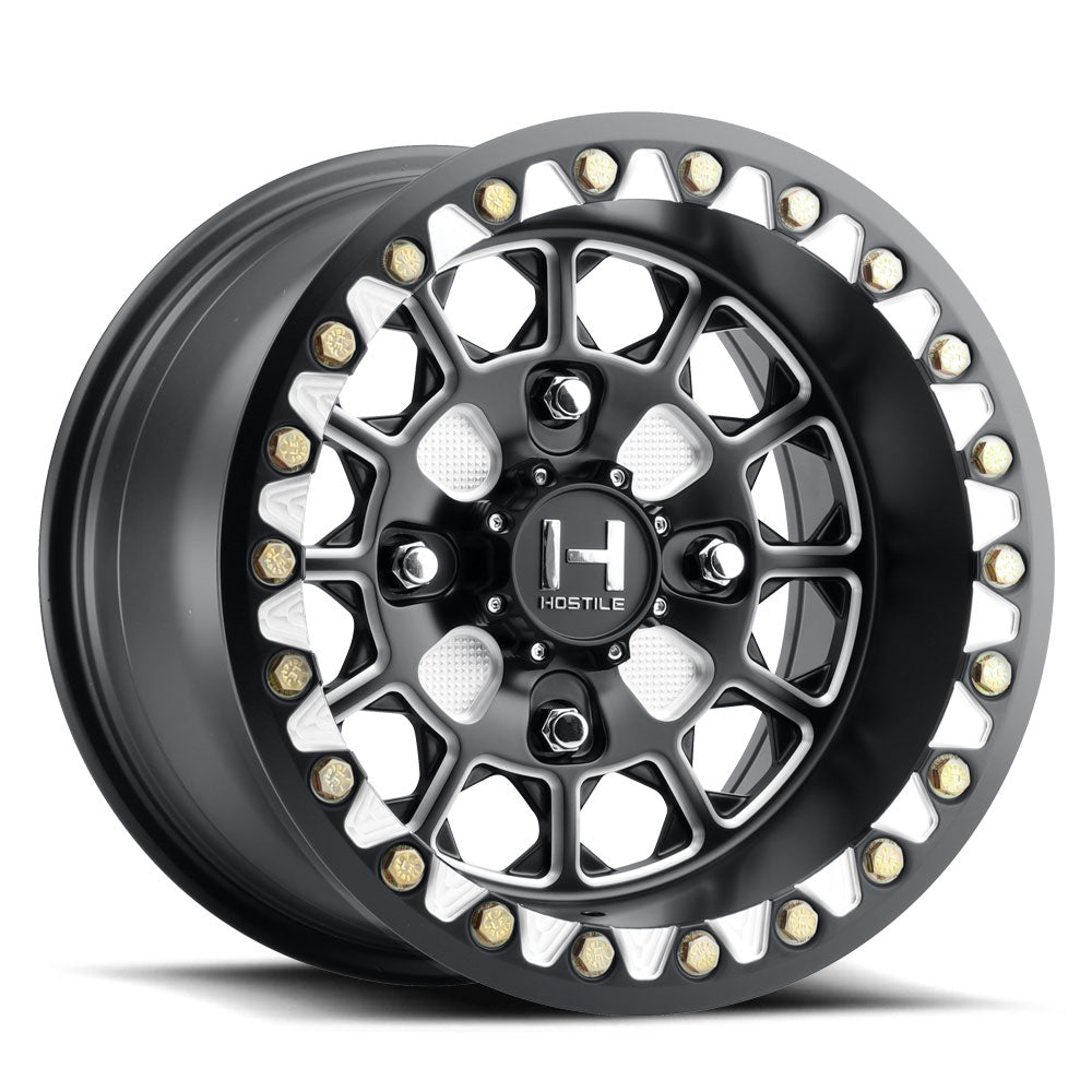Hostile (UTV) Pismo-Beadlock, 15x10, 4x137, ET0, CB110.2, Blade Cut (Satin)