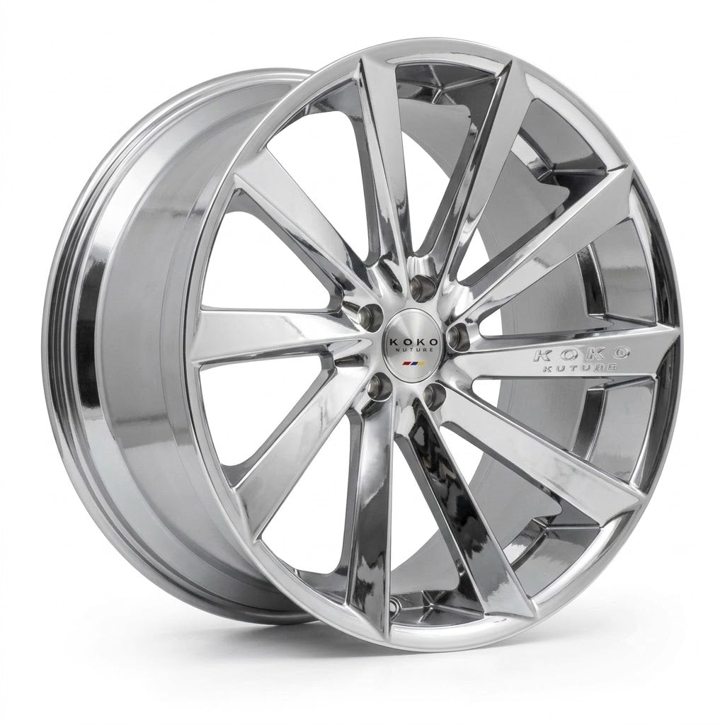 Koko Kuture Kapan, Deep Profile, 24x10, 5x130, ET20, CB84.1, Gloss Silver