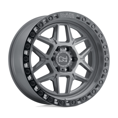 Black Rhino Hard Alloys KELSO, 18X9, 6X135, ET12, CB87.1, BATTLESHIP GRAY W/ BLACK RING 1890KLS126135G87