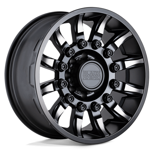 Black Rhino Hard Alloys MISSION, 20X9, 6X120, ET12, CB67.06, MATTE BLACK W/ MACHINED TINT 2090MSN126120M67