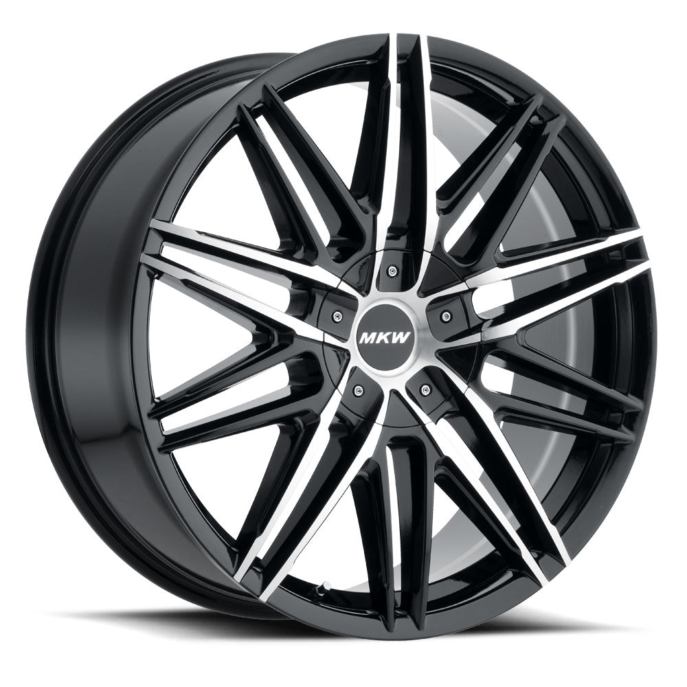 MKW M124 20x8.5, 5x110/5x115, ET40, CB73, Gloss Black Machined - M124-2085003140B