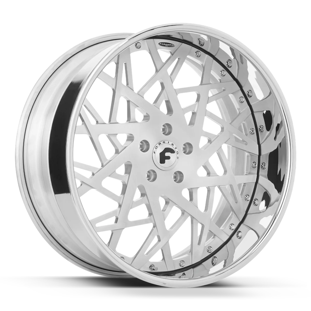 Forgiato Pasticcio-D, 5x120.7, ET-32, CB73.1, Brushed Chrome Lip