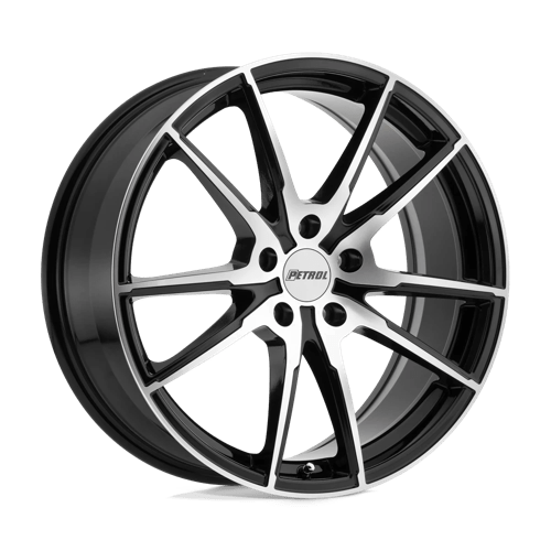 Petrol P0A, 17X8, 5X120, ET35, CB76.1, GLOSS BLACK W/ MACH CUT FACE