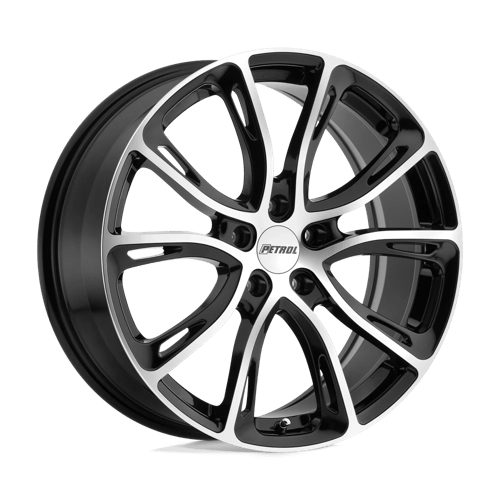 Petrol P5A, 18X8, 5X114.3, ET40, CB76.1, GLOSS BLACK W/ MACH CUT FACE