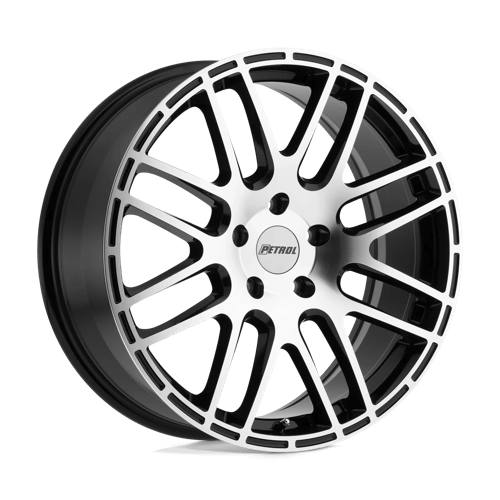 Petrol P6A, 19X8, 5X112, ET32, CB72.1, GLOSS BLACK W/ MACH CUT FACE