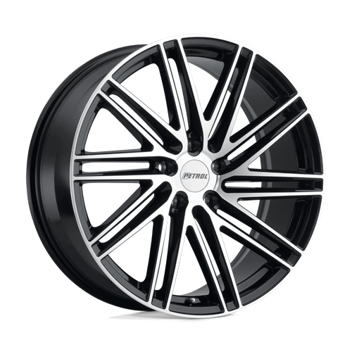 Petrol P1C, 17X8, 5X110, ET40, CB72.1, GLOSS BLACK W/ MACH CUT FACE