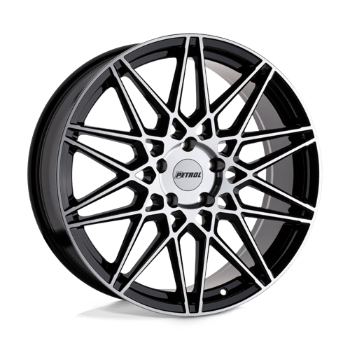 Petrol P3C, 19X8, 5X108, ET40, CB72.1, GLOSS BLACK W/ MACH CUT FACE
