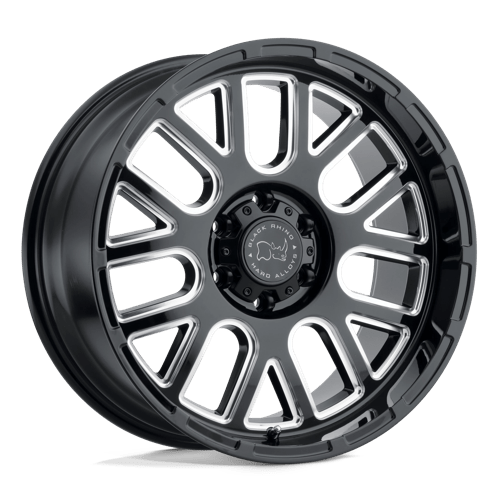 Black Rhino Hard Alloys PISMO, 20X9.5, 5X127, ET-18, CB71.5, GLOSS BLACK W/ MILLED SPOKES 2095PIS-85127B71