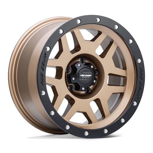Pro Comp Alloys PA41 PHASER, 17X9, 5X127, ET-6, CB83.06, MATTE BRONZE W/ BLACK LIP