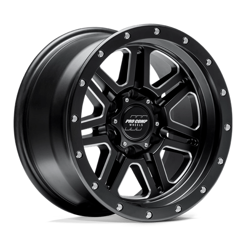 Pro Comp Alloys PA62 APEX, 20X10, 5X139.7, ET-18, CB108, SATIN BLACK MILLED