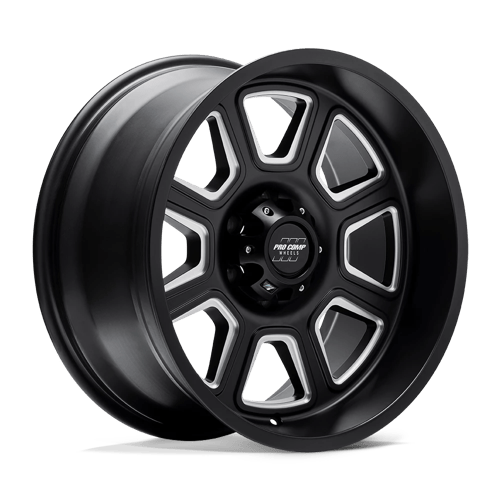 Pro Comp Alloys PA64 GUNNER, 17X9, 5X127, ET-6, CB71.5, SATIN BLACK MILLED