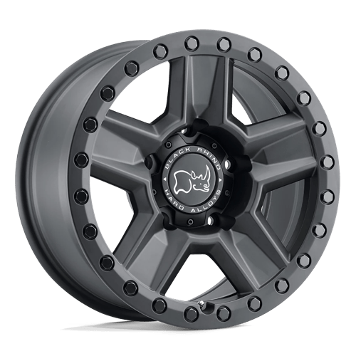 Black Rhino Hard Alloys RAVINE, 17X8.5, 6X4.5, ET35, CB76.1, MATTE BLACK 1785RVN356114M76