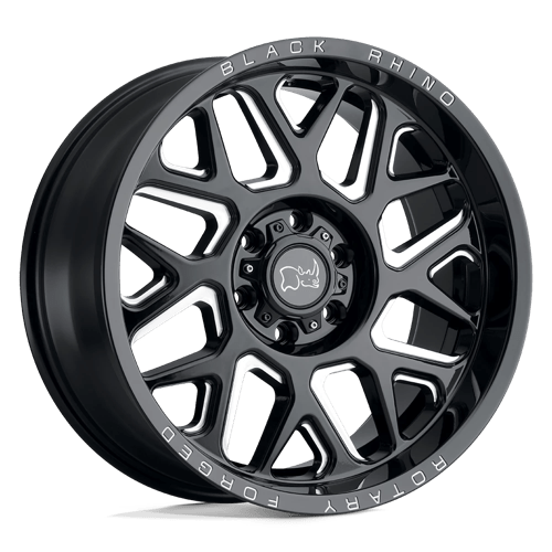 Black Rhino Hard Alloys REAPER, 20X9.5, 8X170, ET-18, CB125.1, GLOSS BLACK & MILLED 2095RPR-88170B25