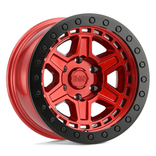 Black Rhino Hard Alloys RENO, 18X9.5, 5X127, ET0, CB71.5, CANDY RED W/ BLACK RING & BOLT 1895REN005127R71