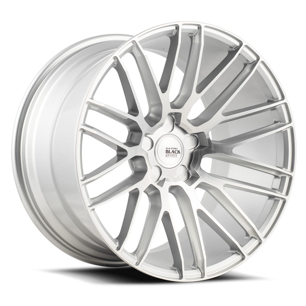Savini BM13, 19x8.5, 5x100 to 5x132, ET15 to 50, CB57.1 to 84.1, Brushed Silver - BM13-19085000R1557