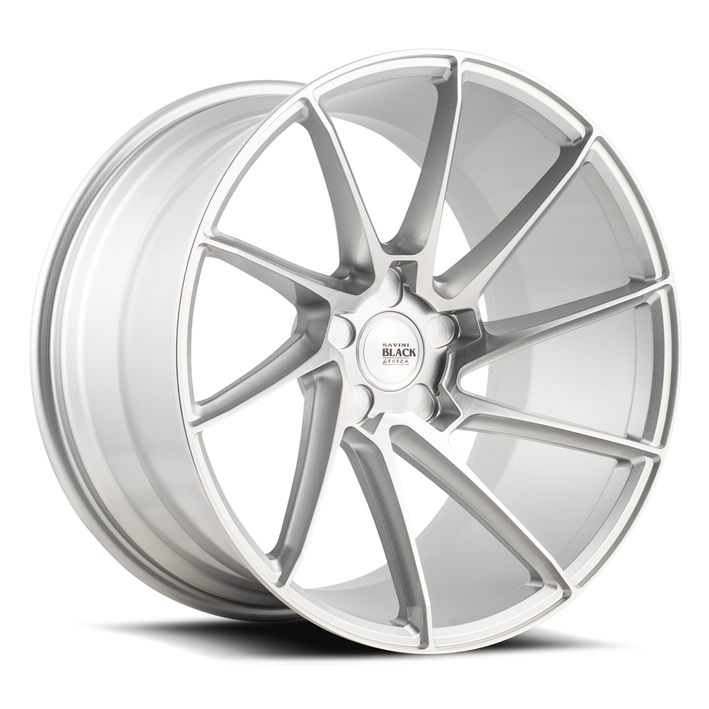 Savini BM15, 20x11, 5x108 to 5x132, ET15 to 30, CB57.1 to 84.1, Brushed Silver - BM15-20110000R1557L