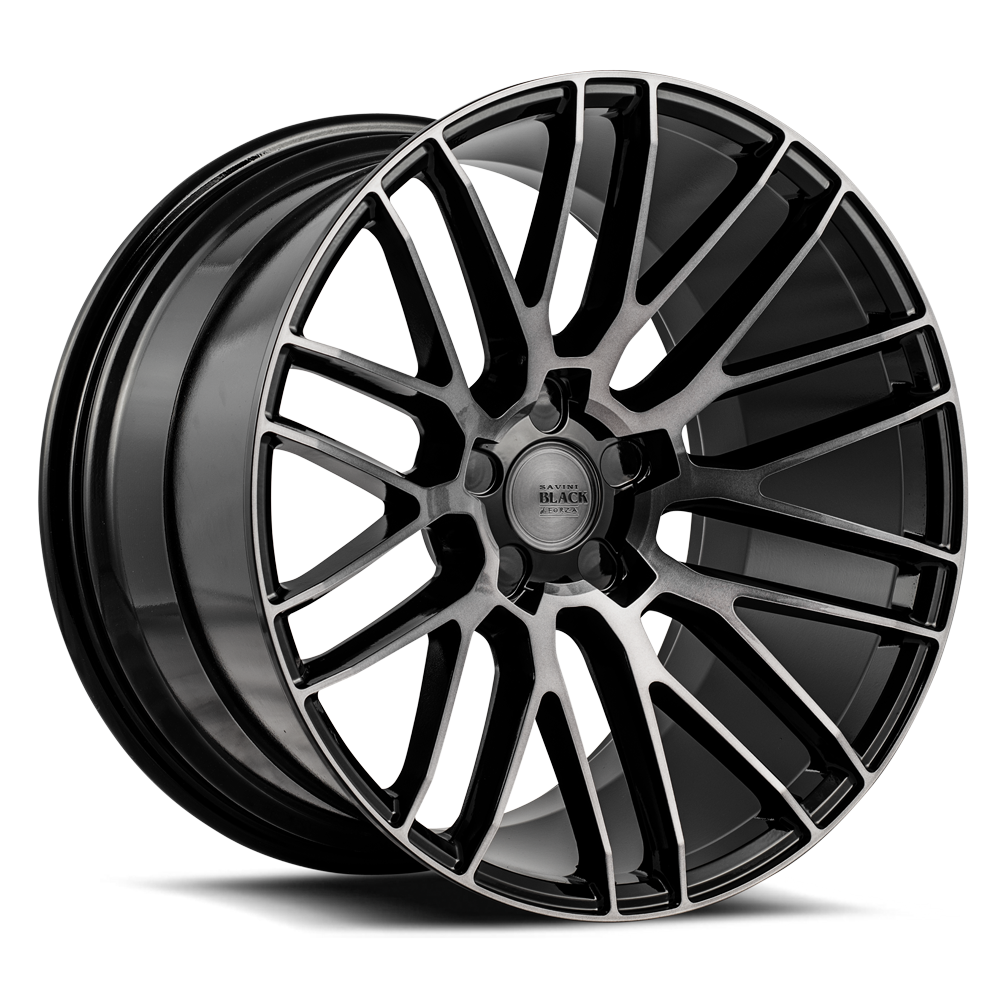 Savini BM13, 20x11, 5x108 to 5x132, ET15 to 30, CB57.1 to 84.1, Gloss Black With Double Dark Tint - BM13-20110000D1557