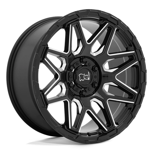 Black Rhino Hard Alloys SHOCKWAVE, 20X9.5, 6X135, ET12, CB87.1, GLOSS BLACK W/ MILLED SPOKES 2095SKW126135B87