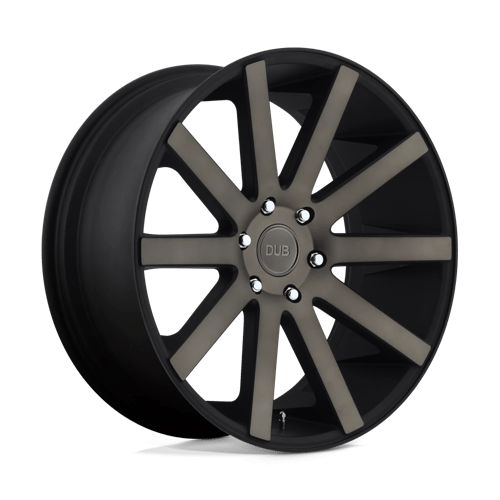 DUB 1PC S121 SHOT CALLA, 24X10, 6X139.7, ET20, CB106.1, MATTE BLACK DOUBLE DARK TINT S121240084+20