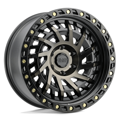 Black Rhino Hard Alloys SHREDDER, 17X9, 6X139.7, ET-12, CB112.1, MATTE BLACK W/ MACH DARK TINT 1790SHD-26140M12
