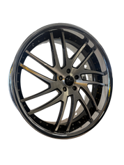 Savini SV49, 24x9.5, 5x120, ET35, CB72.56, Brushed Black Chrome Lip