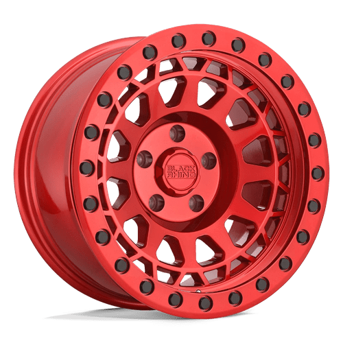 Black Rhino Hard Alloys PRIMM, 17X9, 8X170, ET0, CB125.1, CANDY RED W/ BLACK BOLTS 1790PRM008170R25