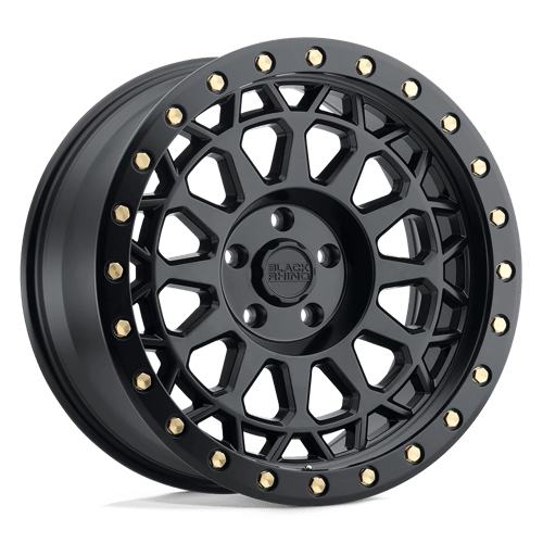 Black Rhino Hard Alloys PRIMM, 20X9.5, 5X127, ET0, CB71.5, MATTE BLACK W/ BRASS BOLTS 2095PRM005127M71